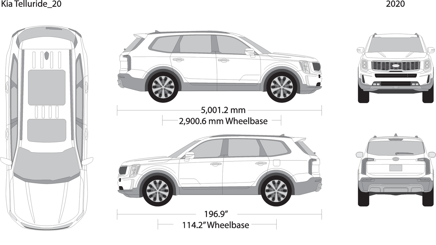 2020 Kia Telluride V20 Vehicle Wrap Template