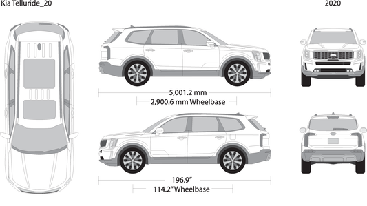 2020 Kia Telluride V20 Vehicle Wrap Template