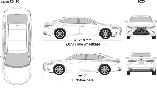 2020 Lexus Es V20 Vehicle Wrap Template