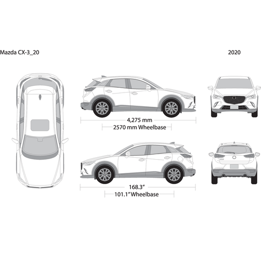 2020 Mazda Cx 3 V20 Vehicle Wrap Template