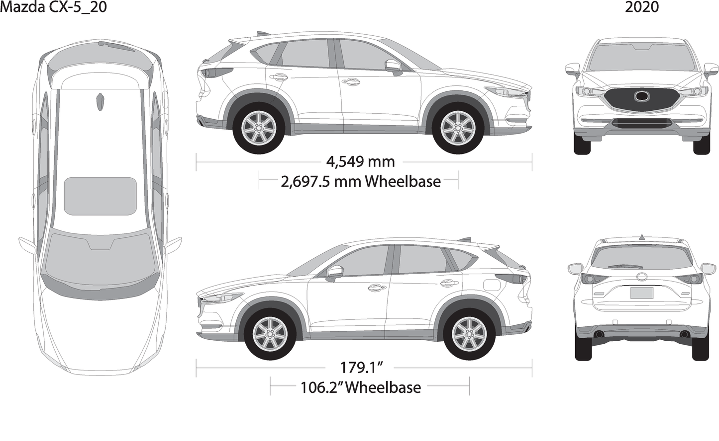 2020 Mazda Cx 5 V20 Vehicle Wrap Template