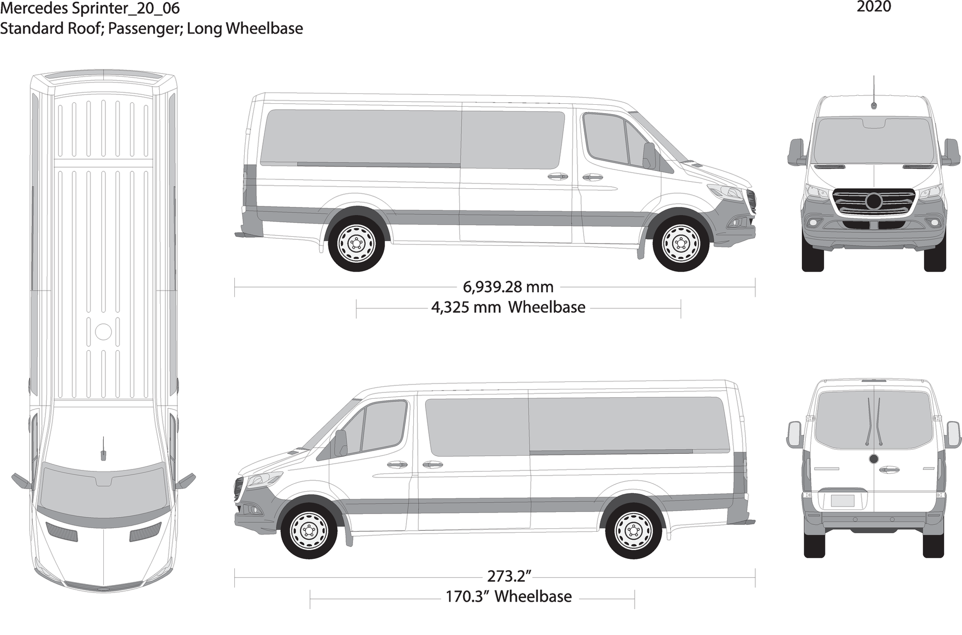 2020 Mercedes Sprinter V06 Vehicle Wrap Template