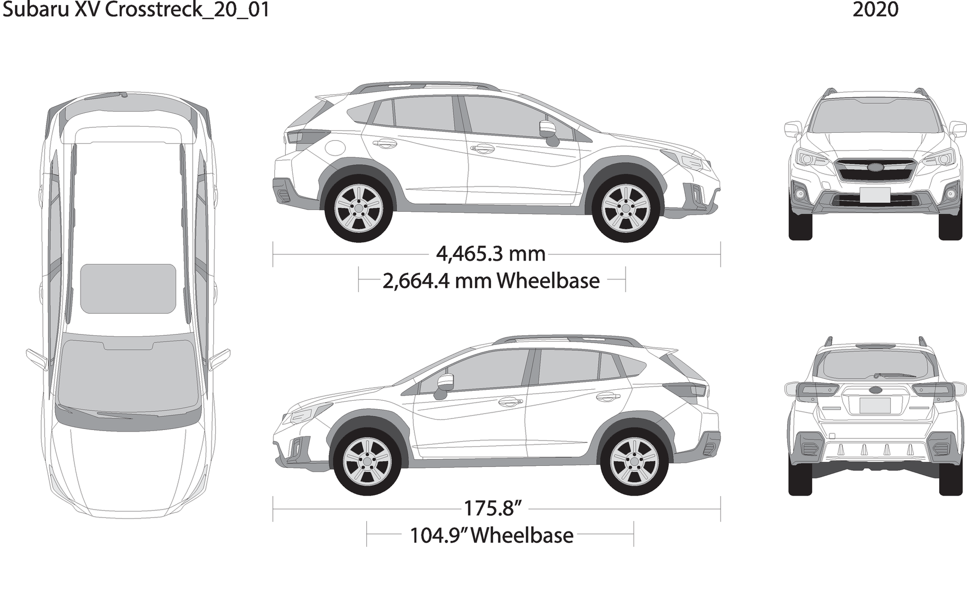 2020 Subaru Xv Crosstrek V01 Vehicle Wrap Template