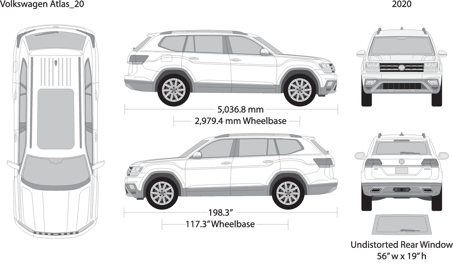 2020 Volkswagen Atlas V20 Vehicle Wrap Template