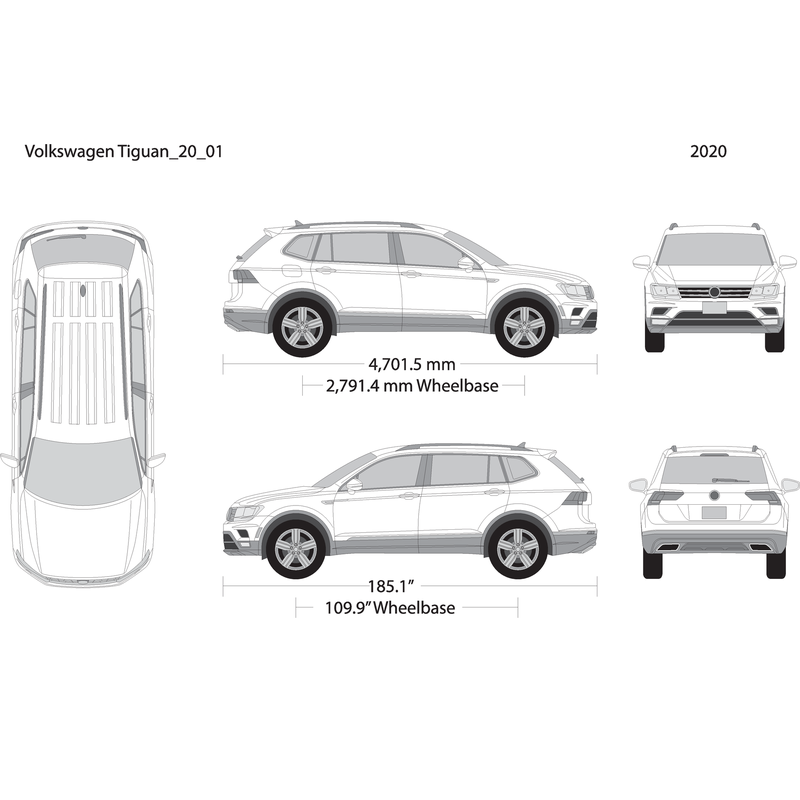 2020 Volkswagen Tiguan V20 Vehicle Wrap Template