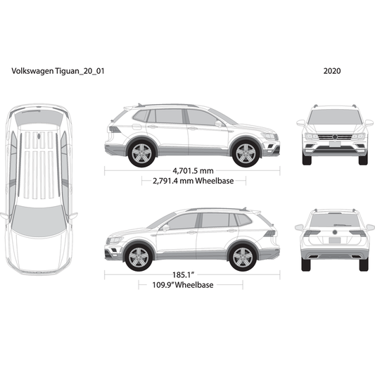 2020 Volkswagen Tiguan V20 Vehicle Wrap Template