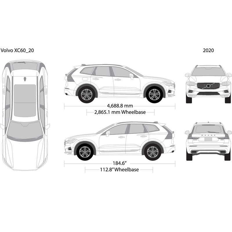 2020 Volvo Xc60 V20 Vehicle Wrap Template