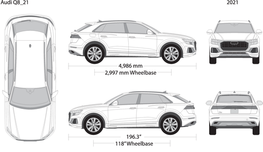 2021 Audi Q8 V21 Vehicle Wrap Template