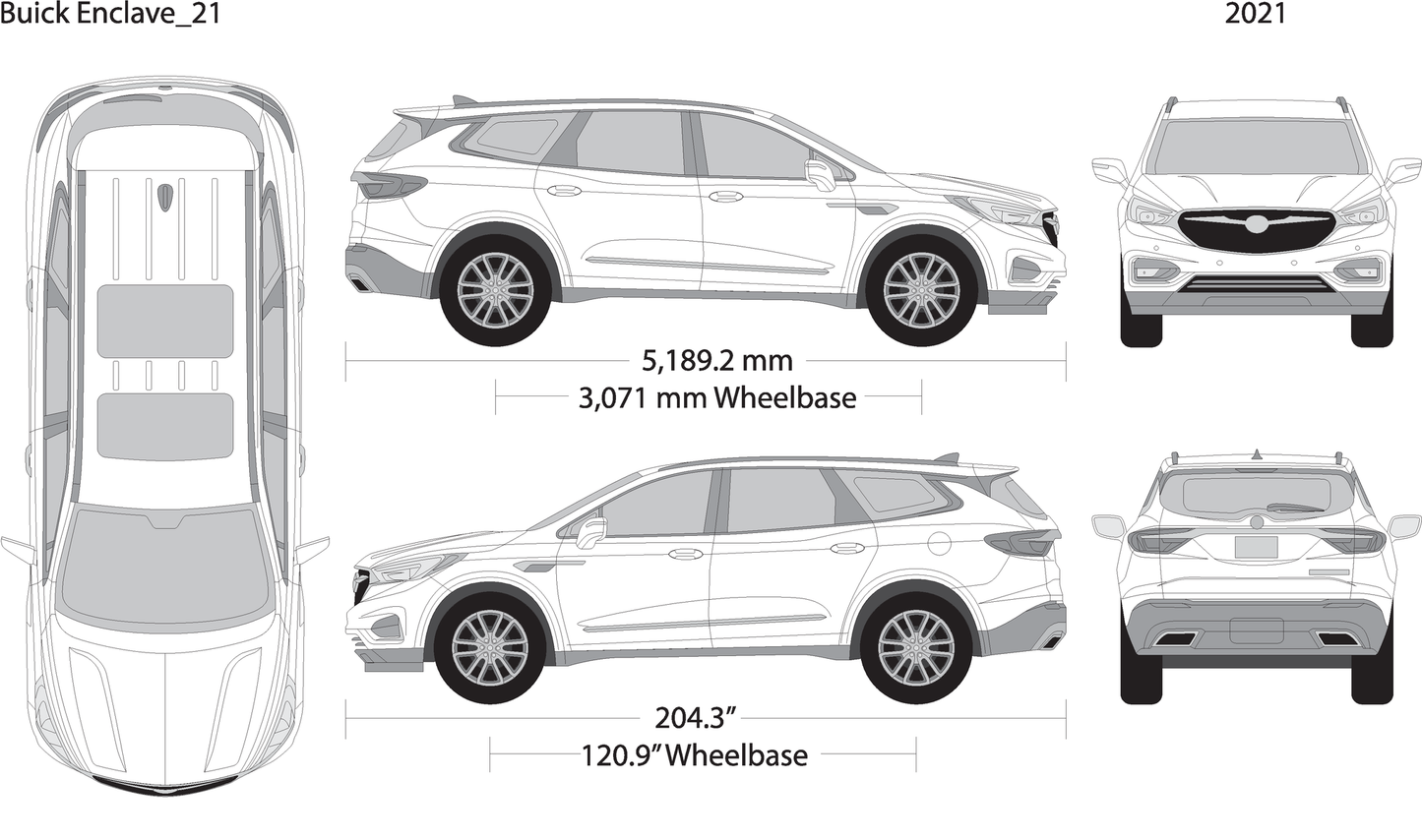 2021 Buick Enclave V21 Vehicle Wrap Template