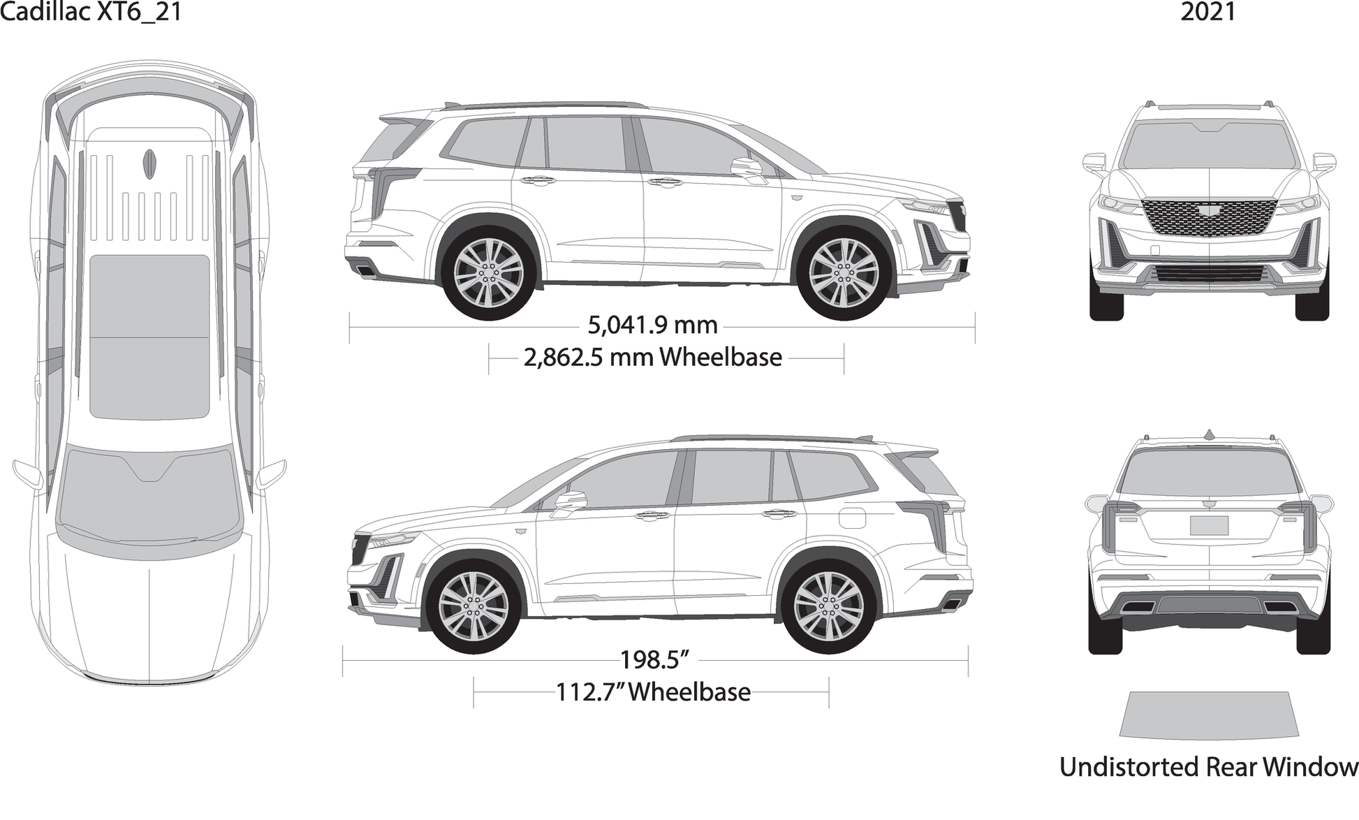 2021 Cadillac Xt6 V21 Vehicle Wrap Template