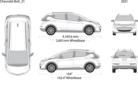 2021 Chevy Bolt V21 Vehicle Wrap Template