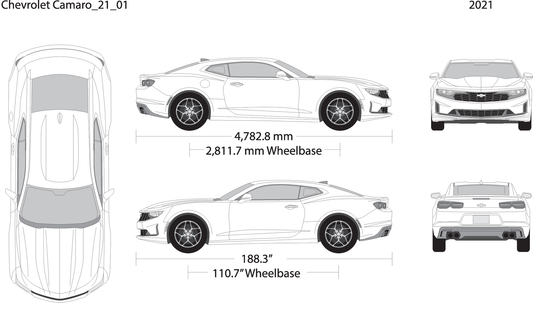 2021 Chevy Camaro V01 Vehicle Wrap Template