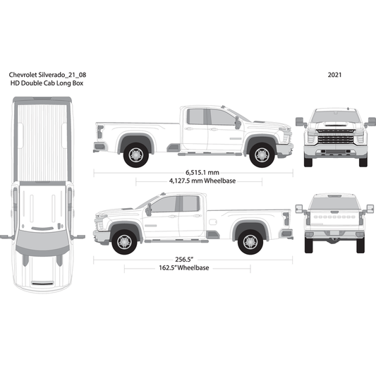 2021 Chevy Silverado 2500 3500 Hd V08 Vehicle Wrap Template