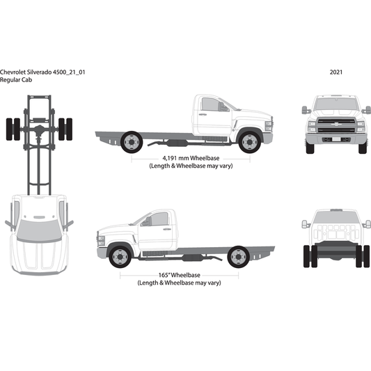 2021 Chevy Siverado 4500 V01 Vehicle Wrap Template