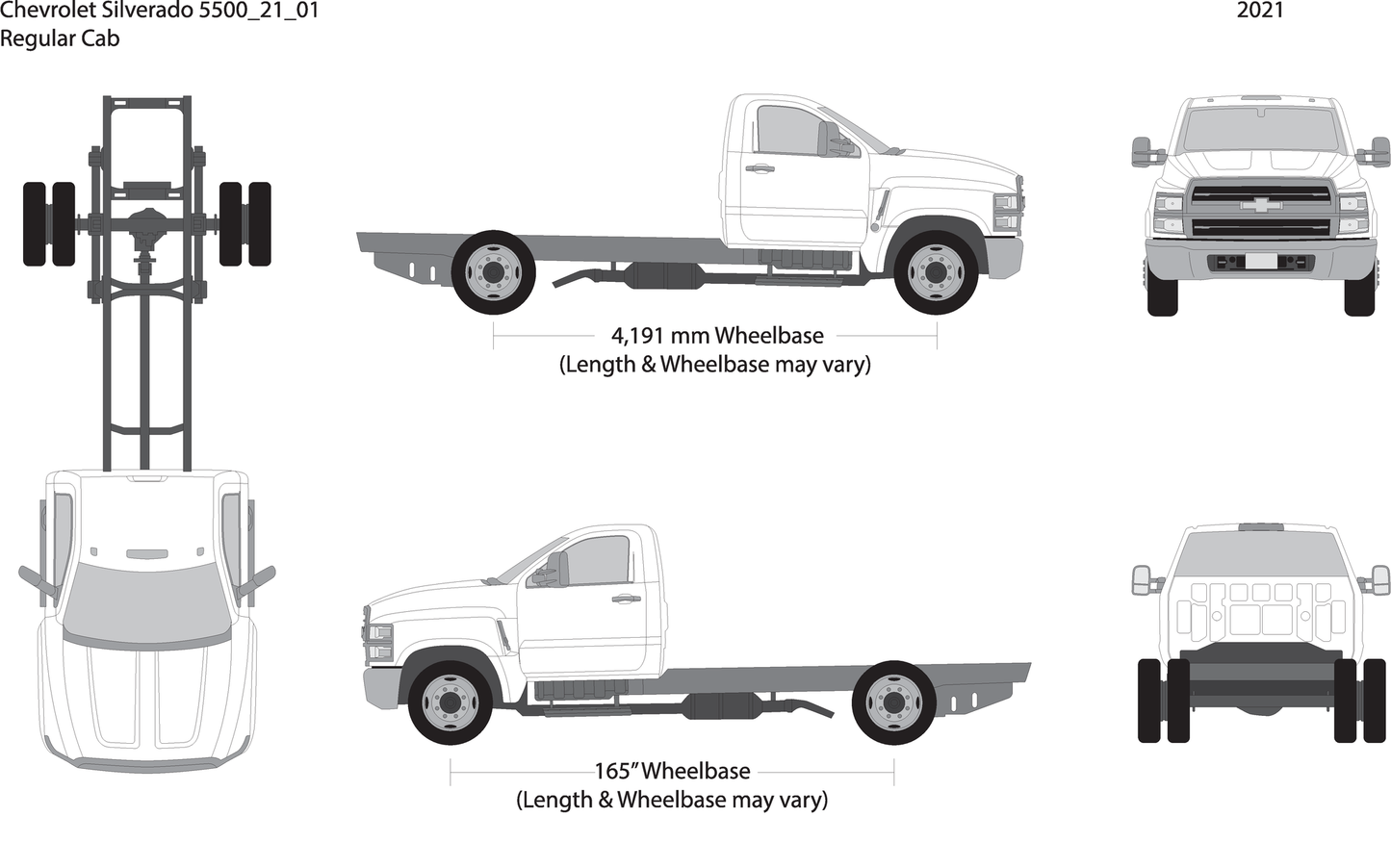 2021 Chevy Siverado 5500 V01 Vehicle Wrap Template