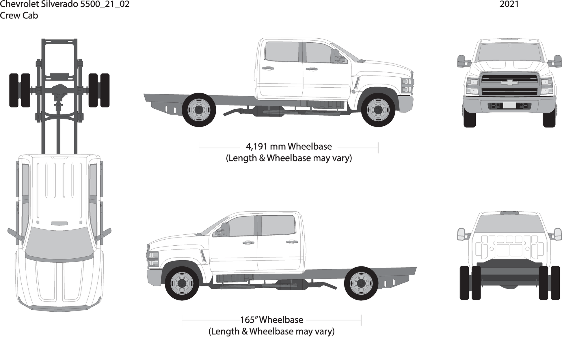 2021 Chevy Siverado 5500 V02 Vehicle Wrap Template