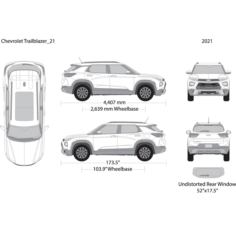 2021 Chevy Trailblazer V21 Vehicle Wrap Template