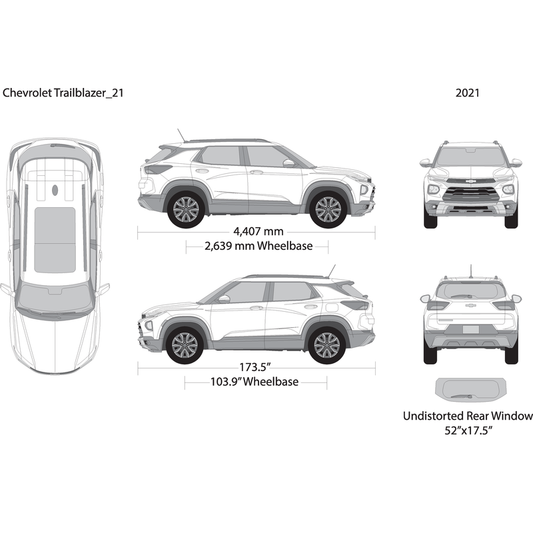 2021 Chevy Trailblazer V21 Vehicle Wrap Template