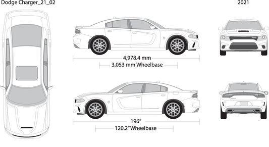 2021 Dodge Charger V02 Vehicle Wrap Template