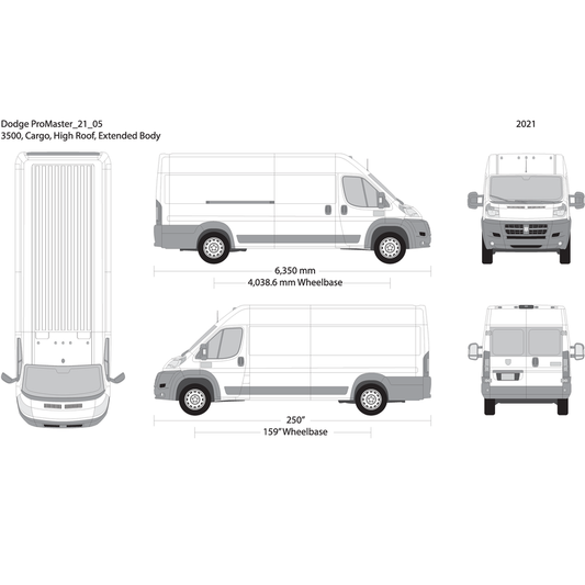 2021 Dodge Promaster V05 Vehicle Wrap Template