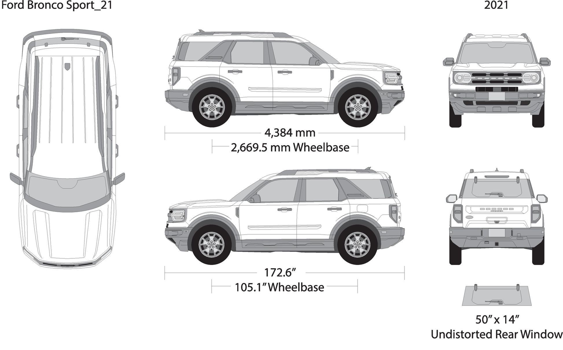 2021 Ford Bronco Sport V21 Vehicle Wrap Template