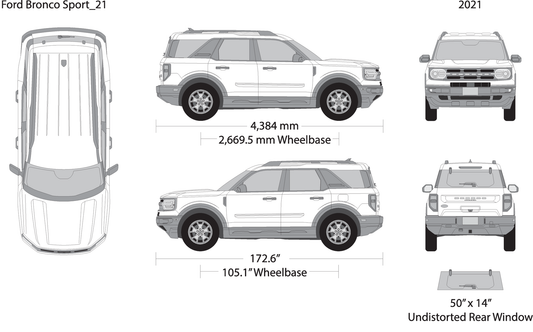 2021 Ford Bronco Sport V21 Vehicle Wrap Template