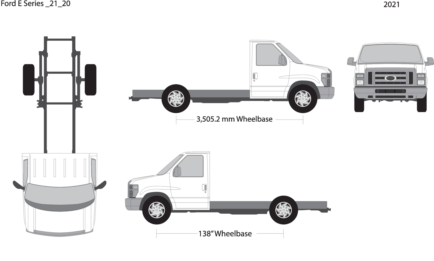 2021 Ford E Series V20 Vehicle Wrap Template