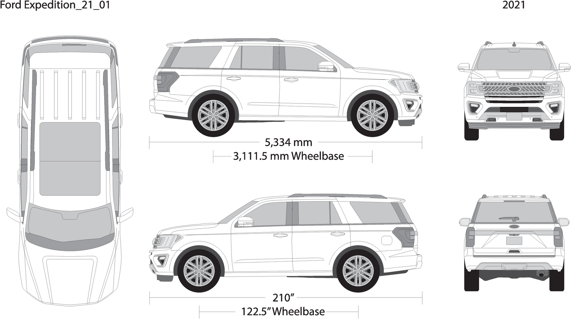 2021 Ford Expedition V01 Vehicle Wrap Template