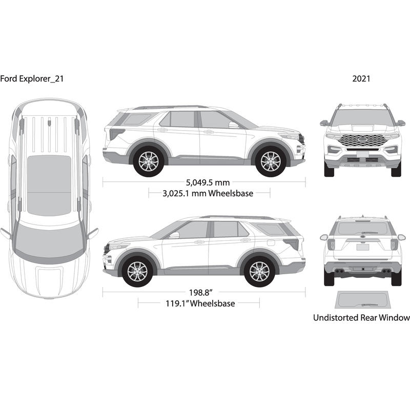 2021 Ford Explorer V21 Vehicle Wrap Template