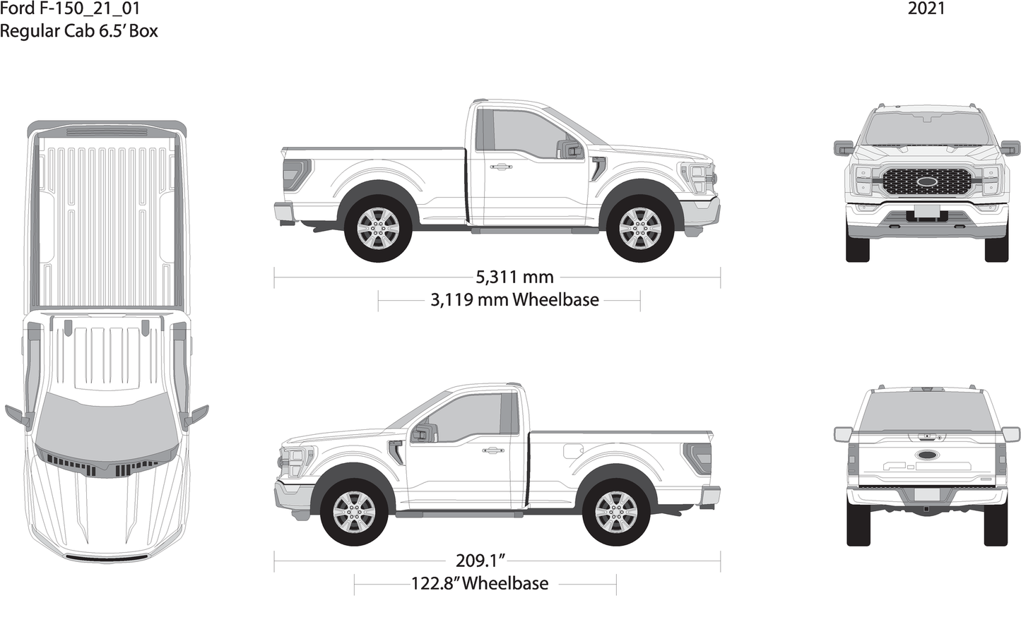 2021 Ford F 150 V01 Vehicle Wrap Template