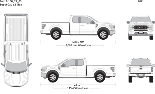 2021 Ford F 150 V03 Vehicle Wrap Template
