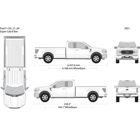 2021 Ford F 150 V04 Vehicle Wrap Template