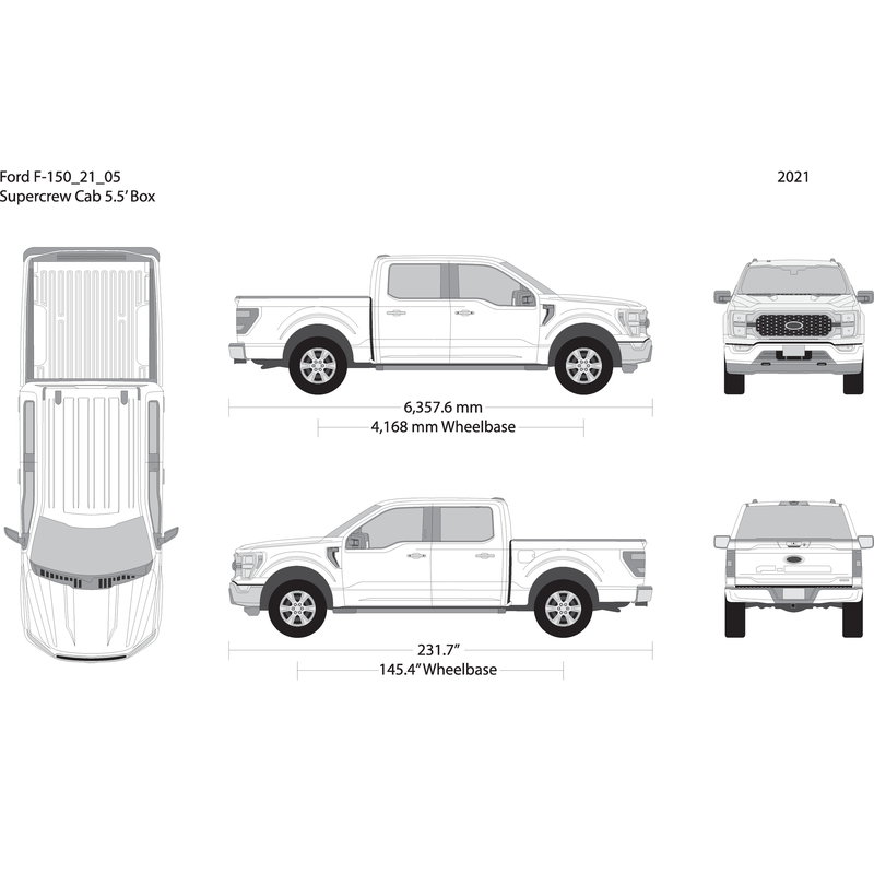 2021 Ford F 150 V05 Vehicle Wrap Template