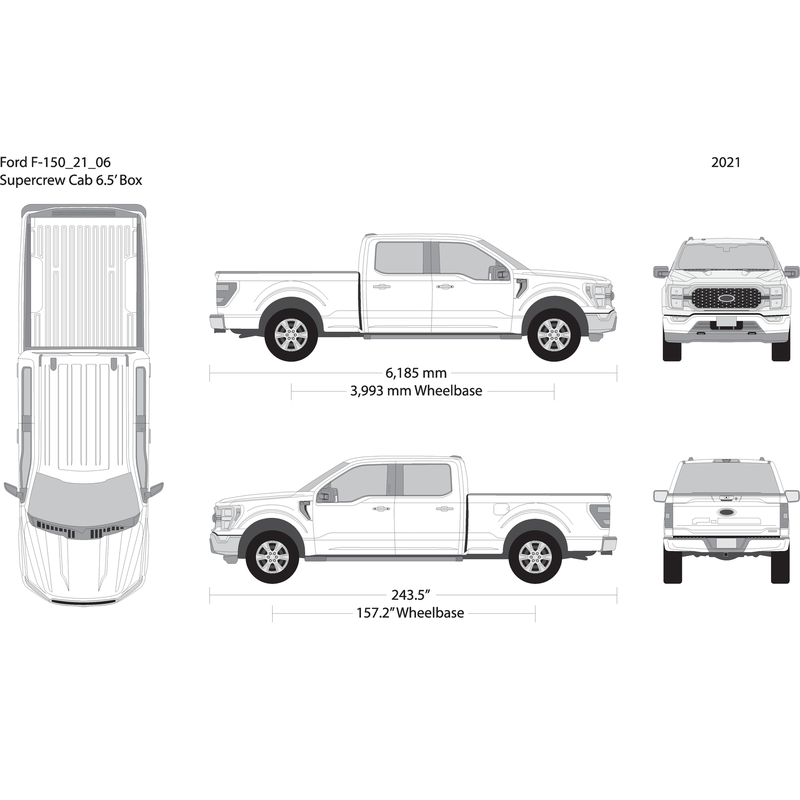 2021 Ford F 150 V06 Vehicle Wrap Template