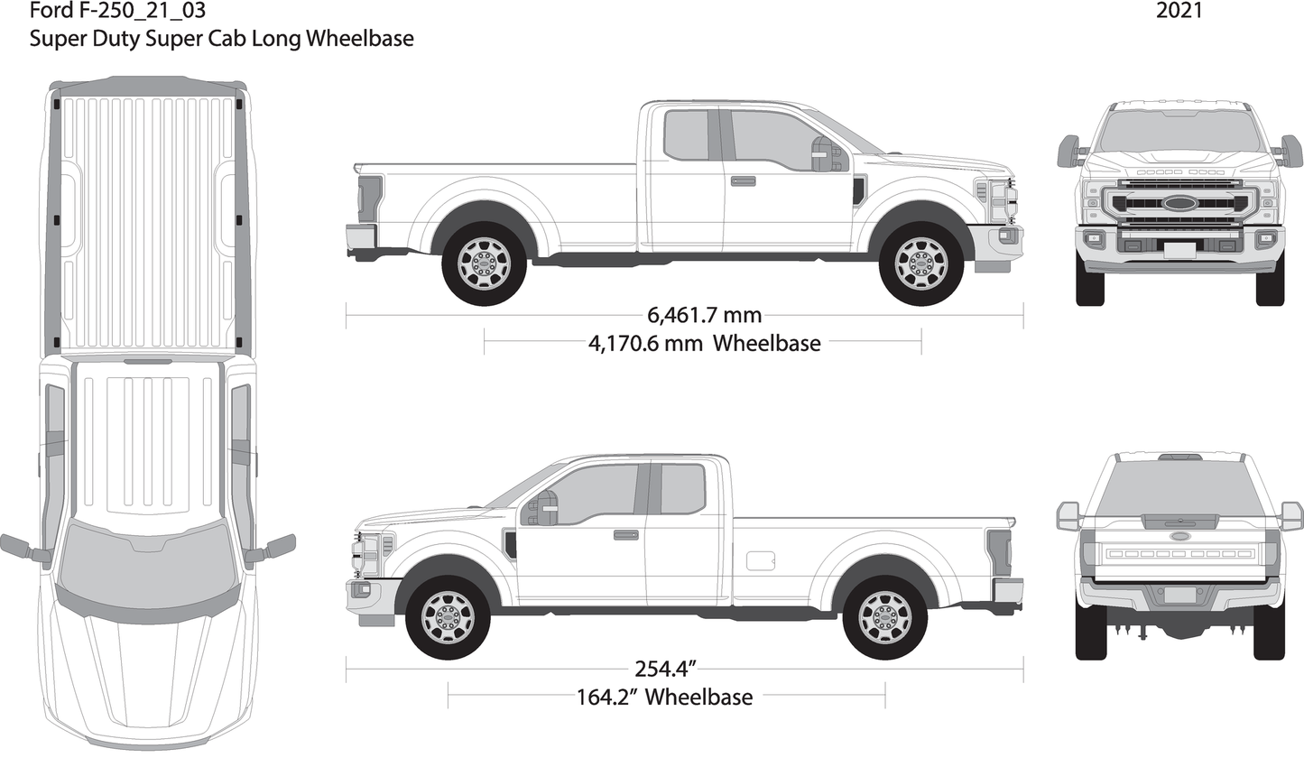 2021 Ford F 250 V03 Vehicle Wrap Template