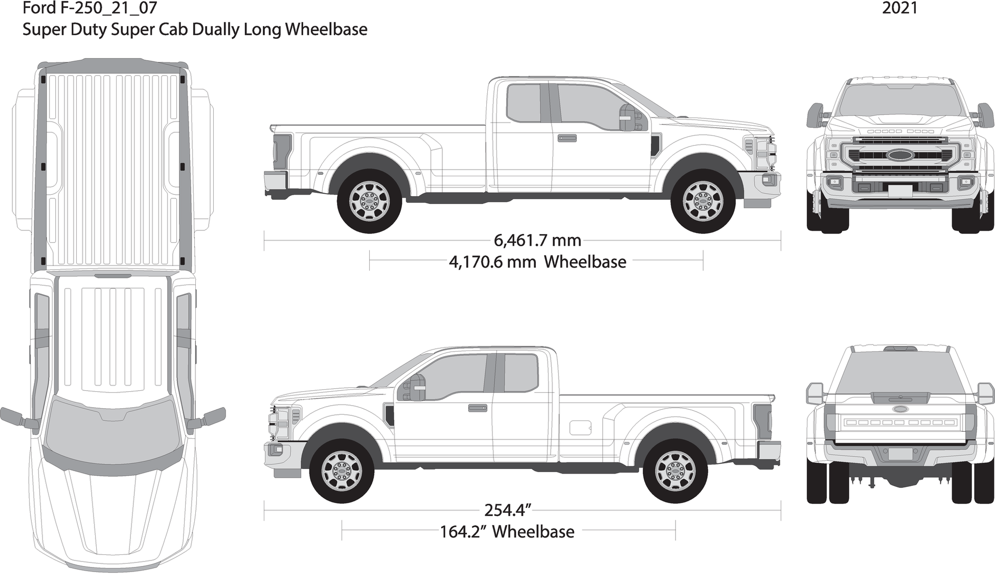 2021 Ford F 250 V07 Vehicle Wrap Template