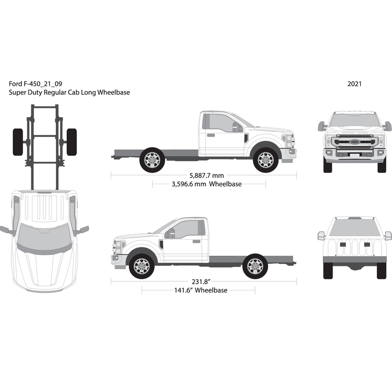 2021 Ford F 450 V09 Vehicle Wrap Template