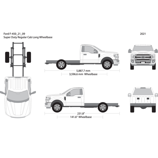 2021 Ford F 450 V09 Vehicle Wrap Template