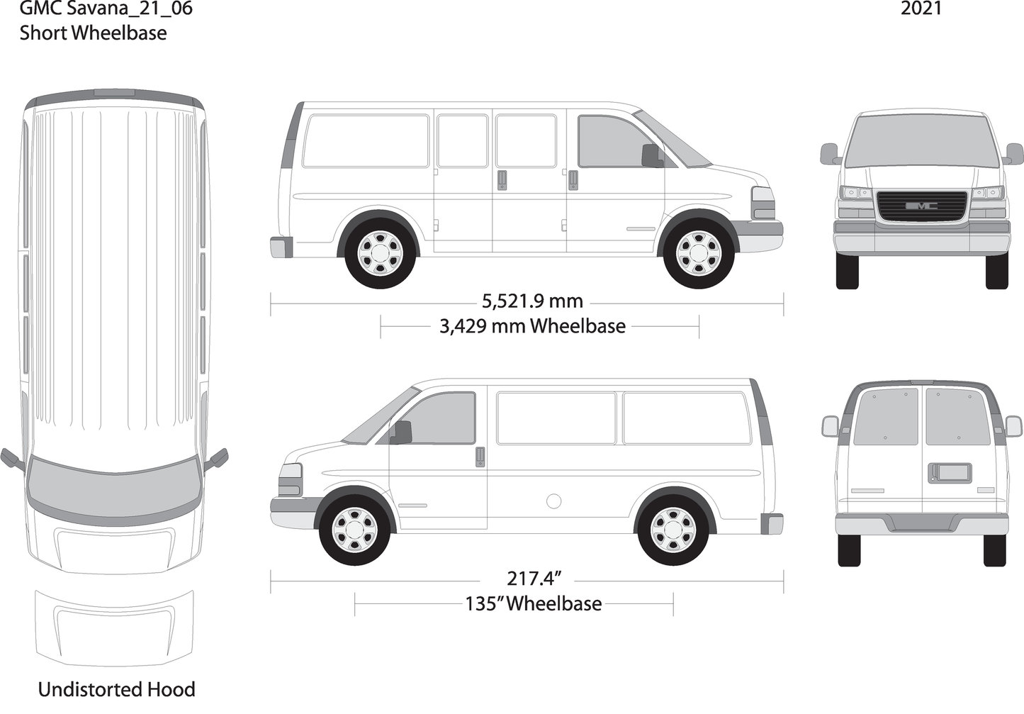 2021 Gmc Savana V06 Vehicle Wrap Template