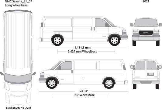 2021 Gmc Savana V07 Vehicle Wrap Template