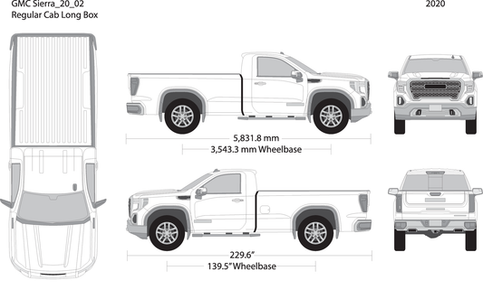 2021 Gmc Sierra 1500 V02 Vehicle Wrap Template