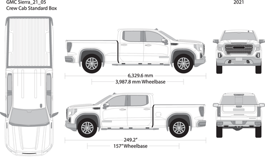 2021 Gmc Sierra 1500 V05 Vehicle Wrap Template