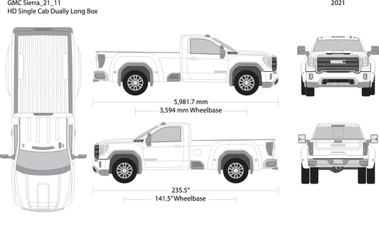 2021 Gmc Sierra 2500 3500 Hd V11 Vehicle Wrap Template