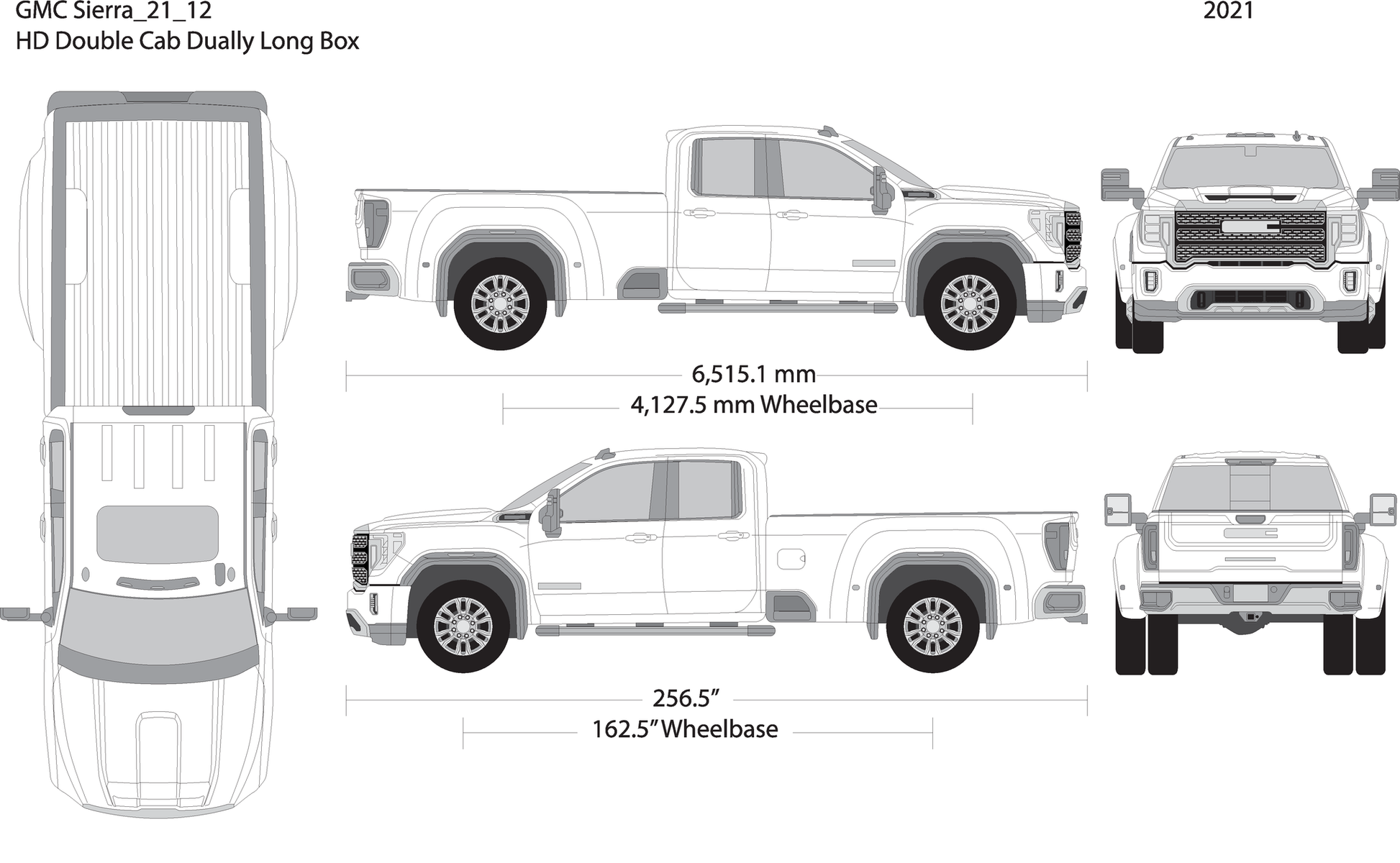 2021 Gmc Sierra 2500 3500 Hd V12 Vehicle Wrap Template