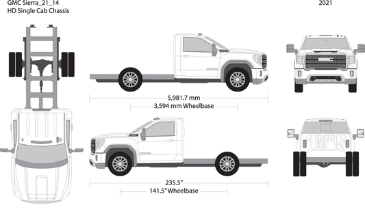 2021 Gmc Sierra 2500 3500 Hd V14 Vehicle Wrap Template