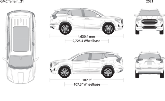 2021 Gmc Terrain V21 Vehicle Wrap Template