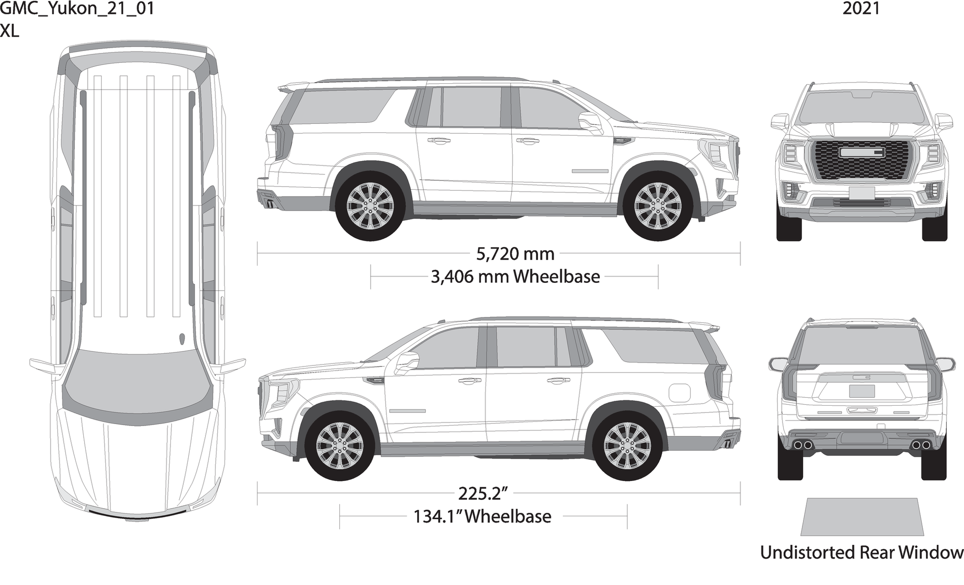 2021 Gmc Yukon V01 Vehicle Wrap Template