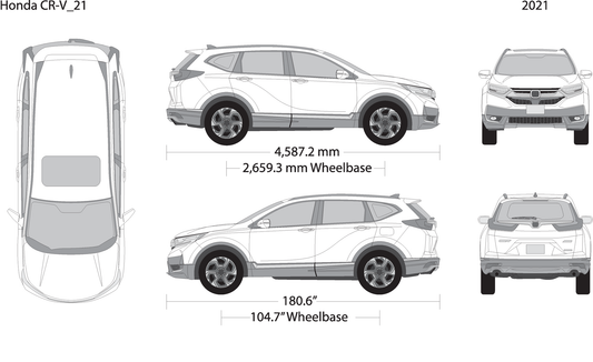 2021 Honda Cr V V21 Vehicle Wrap Template