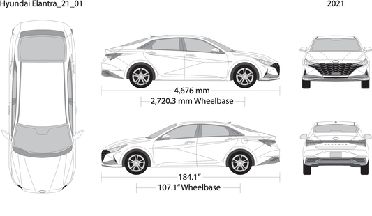 2021 Hyundai Elantra V01 Vehicle Wrap Template