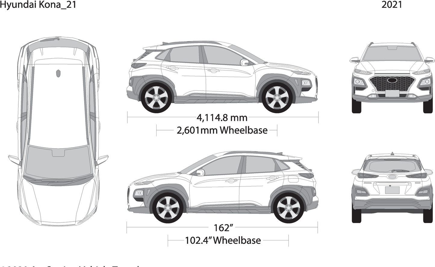 2021 Hyundai Kona V01 Vehicle Wrap Template
